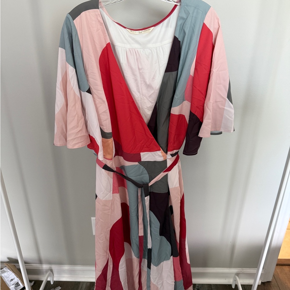 14. eShakti White and Red Dress